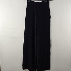 Calvin Klein Classics Pants Wide Leg Crepe Dress Dressy Work Trousers Black Sz 4